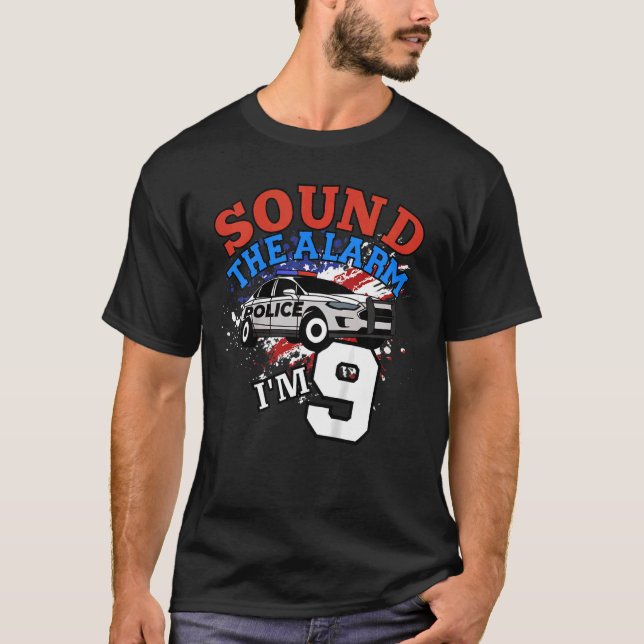 T-shirt Police Enfants Policier Police Cop 9e Anniversaire (Devant)