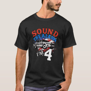T-shirt Police Enfants Policier Policier Cop 4e anniversai