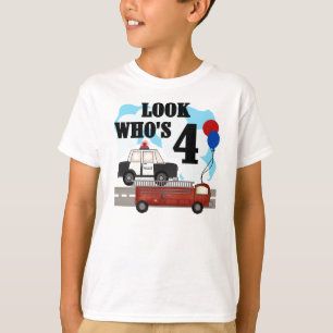 T-shirt Police et anniversaire du feu 4ème