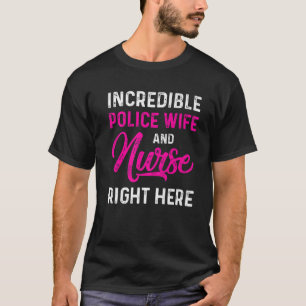 T-shirt Police Femme Infirmière Vie RN Maman