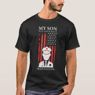 T-shirt Police Mon Fils A Votre Fier Police Papa Américain