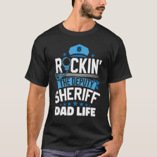 T-shirt Police Officier Papa Cop Policier adjoint Sherif