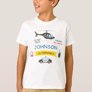 T-shirt Police Officier Policier Parti d'anniversaire