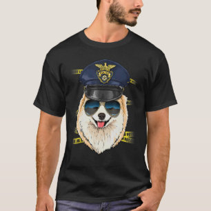 T-shirt Police Officier Poméranien Scène Criminelle Coupe 