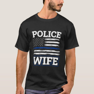 T-shirt Police Police Usa American Flag