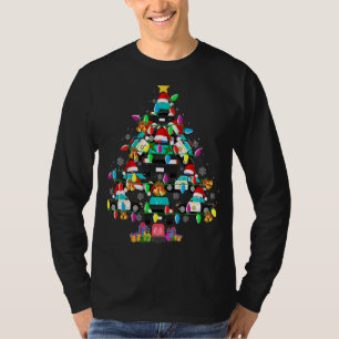 T-shirt Police Voiture Arbre de Noël Funny Père Noël Polic