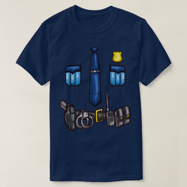 T-shirt Policier Police Police Police Police Uniforme C (Design devant)