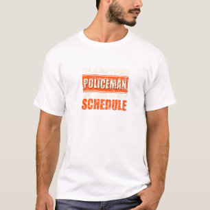 T-shirt Policier Retraité Aime Mon Nouveau Programme Grand