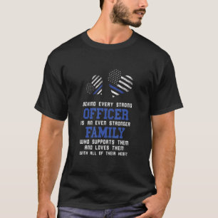 T-shirt Policier Soutien Amour Familial Forte Policema