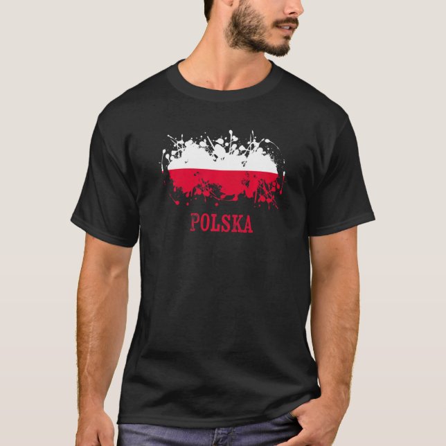 T-shirt Polish enthusiasts for Polska and Poland (Devant)