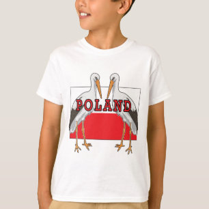 T-shirt Polish white Stork