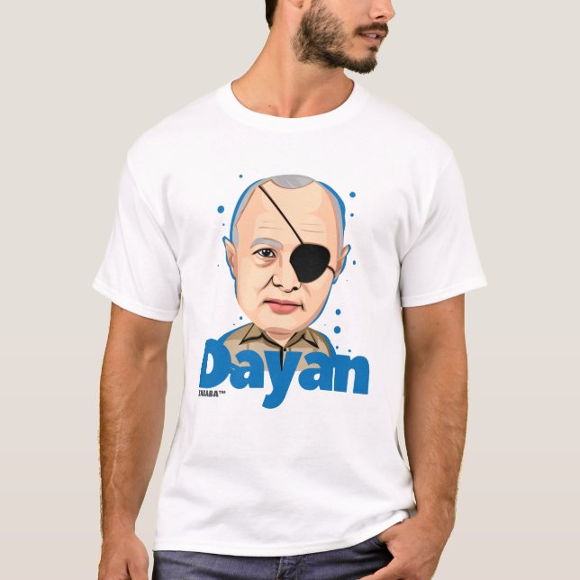 T-shirt Politicien d'Israélien de Moshe Dayan (Devant)