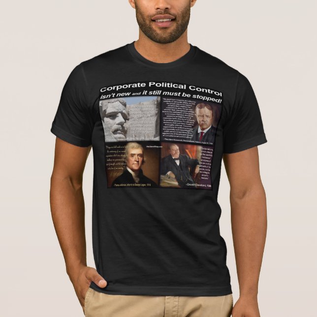 T-shirt politique d'entreprise de contrôle (Devant)