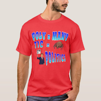 T-shirt Politique : Poly = Beaucoup, Tic = Insecte suçeur