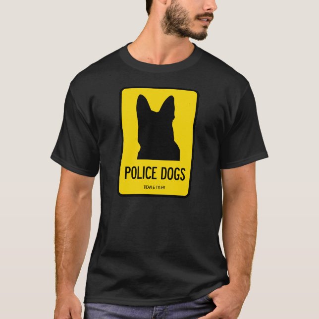 T - Shirt "Polizei-Hunde" 2-Sided (Vorderseite)