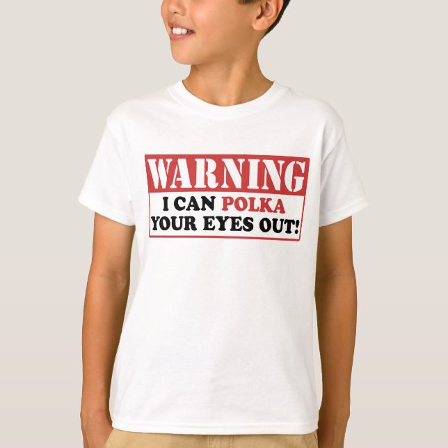 T-shirt Polka d'avertissement vos yeux (Devant)