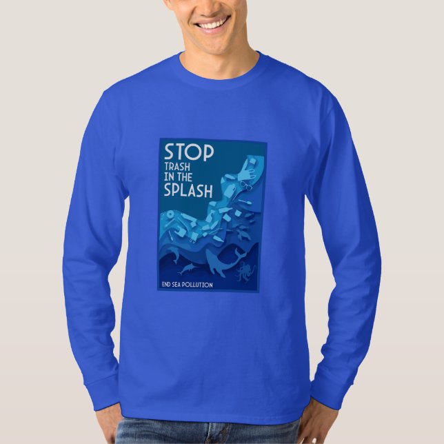 T-shirt Pollution de la mer (Devant)