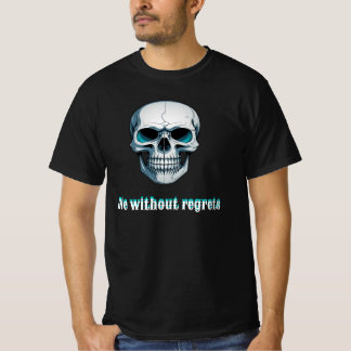 T-shirt Polo de hombre negro diseño de calavera