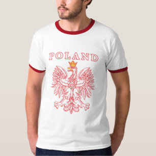 T-shirt Pologne avec aigle rouge polonais
