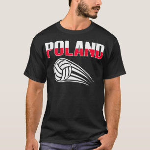 T-shirt Pologne Fans de volley-ball Jersey polonais Drapea