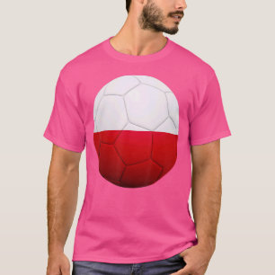 T-shirt Pologne Football National Ball Pologne Drapeau Foo