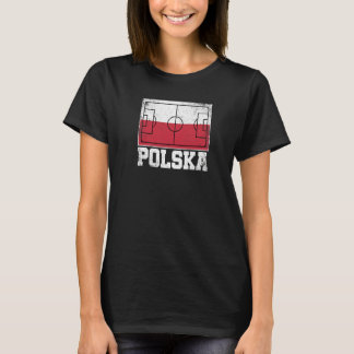 T-shirt Pologne Football Pays Drapeau Polska Polska Pri po
