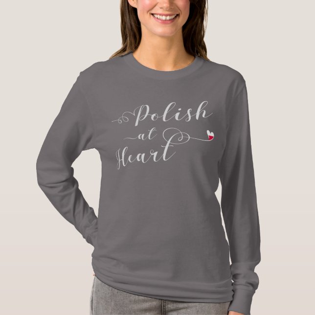 T-shirt Polonais Au Coeur, Pologne (Devant)