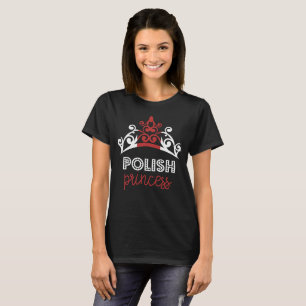 T-shirt polonais de drapeau national de princesse
