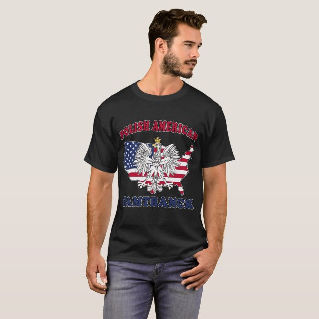 T-shirt Polonais de Hamtramck Michigan (Devant entier)