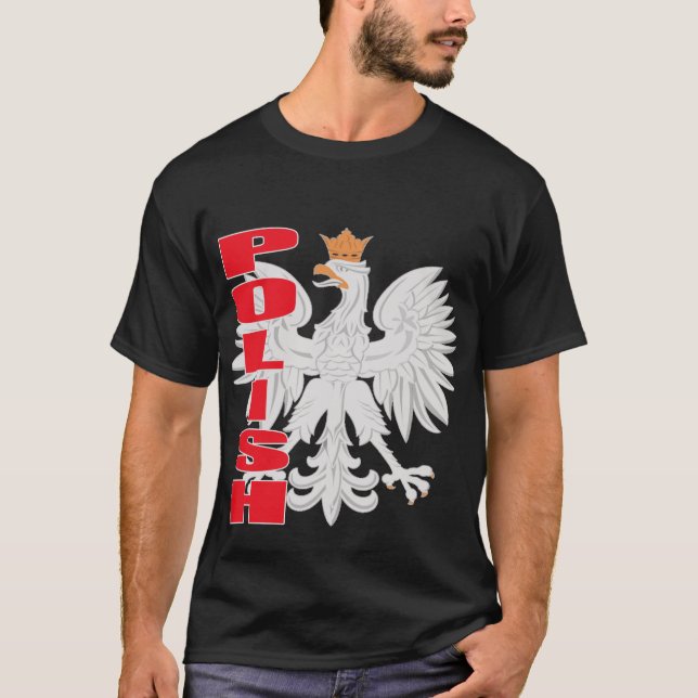 T-shirt polonais d'Eagle (Devant)