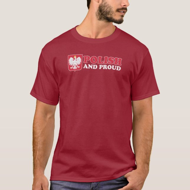 T-shirt Polonais Et Fier Avec L'Aigle Blanc Sur L'ARRIÈRE (Devant)