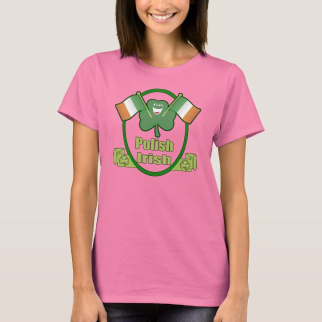 T-shirt polonais irlandais St. Patrick (Devant)