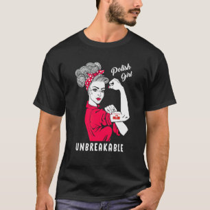 T-shirt Polonaise Fille forte incassable de Pologne