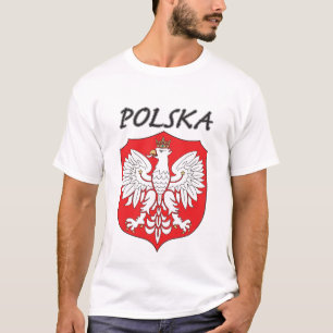 T-shirt Polska Eagle blanc sur le bouclier