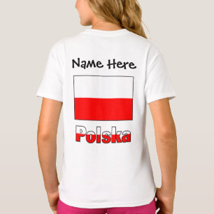 T-shirt Polska et drapeau polonais personnalisés 