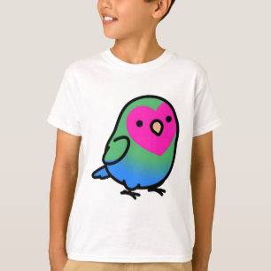 T-shirt Poly Polly Polysexuel LGBT+ Fierté Lovebird
