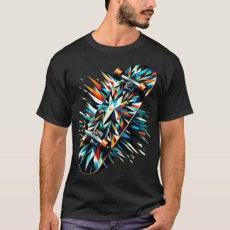 T-shirt Polygon Art Skate Skate Skateboard Skatebo