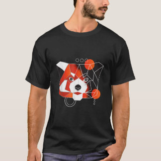 T-shirt Polygon Red Panda Minimal