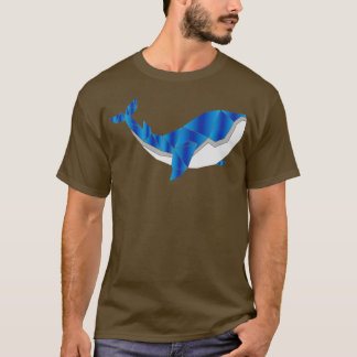 T-shirt Polygone Blue Whale Design