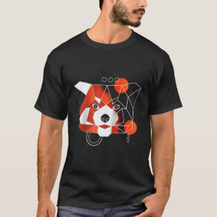 T-shirt Polygone Red Panda Minimal Baseball