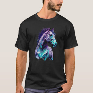 T-shirt Polygones de tête de cheval Équitation à cheval