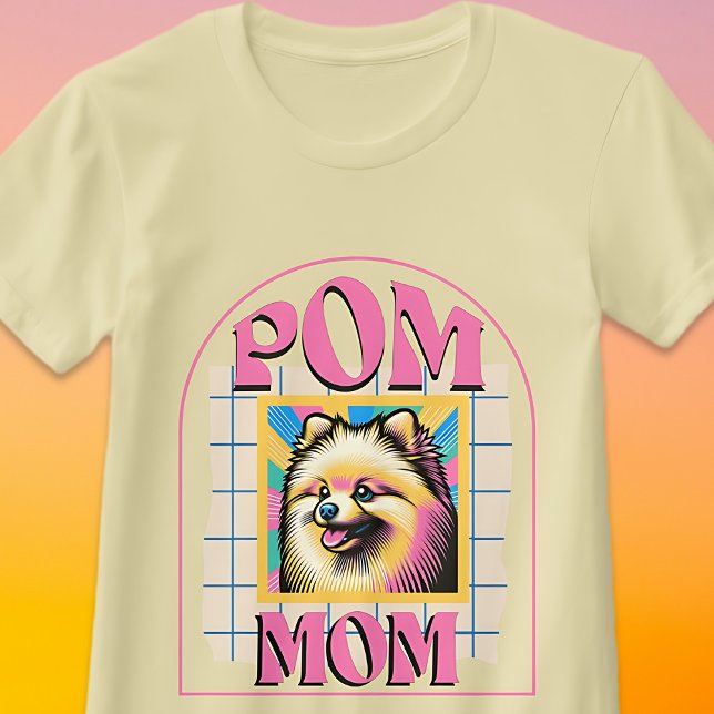 T-shirt Pom Mom Dog Mama Shirt Don pour le propriétaire de (Pom Mom Dog Mama Shirt Gift for Pomeranian Owner)