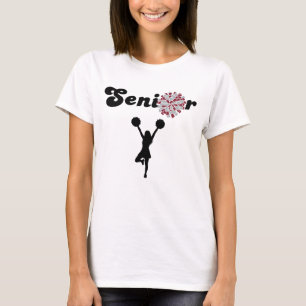 T-shirt Pom-Pom de Cheerleader Senior Double Face Marron e