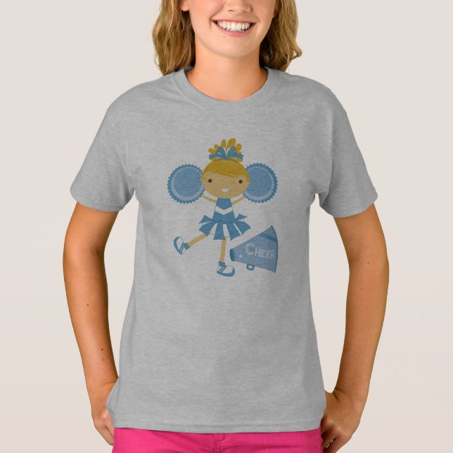T-shirt Pom-pom girl bleu (Devant)