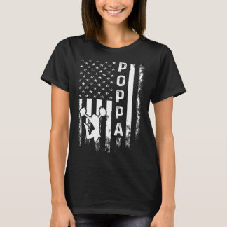 T-shirt Pom-Pom Girl Cheer Papa Drapeau Amérique Vintage N