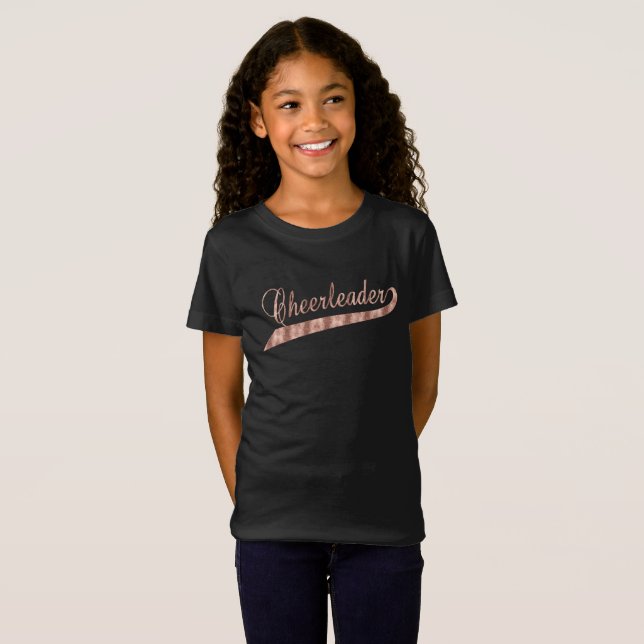 T-Shirt Pom-pom girl or rose (Devant entier)
