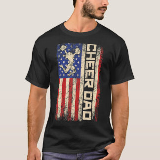 T-shirt Pom-pom girl Papa Cheval Papa Américain Flag Père