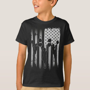 T-shirt Pom-Pom Girls Usa Drapeau Américain 4 Juillet Chee