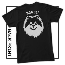 T-shirt Pomeranian Custom Name Pop Art Sport Font