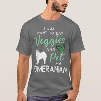 T-shirt Pomeranian Funny Vegan Amoureux des chiens proprié